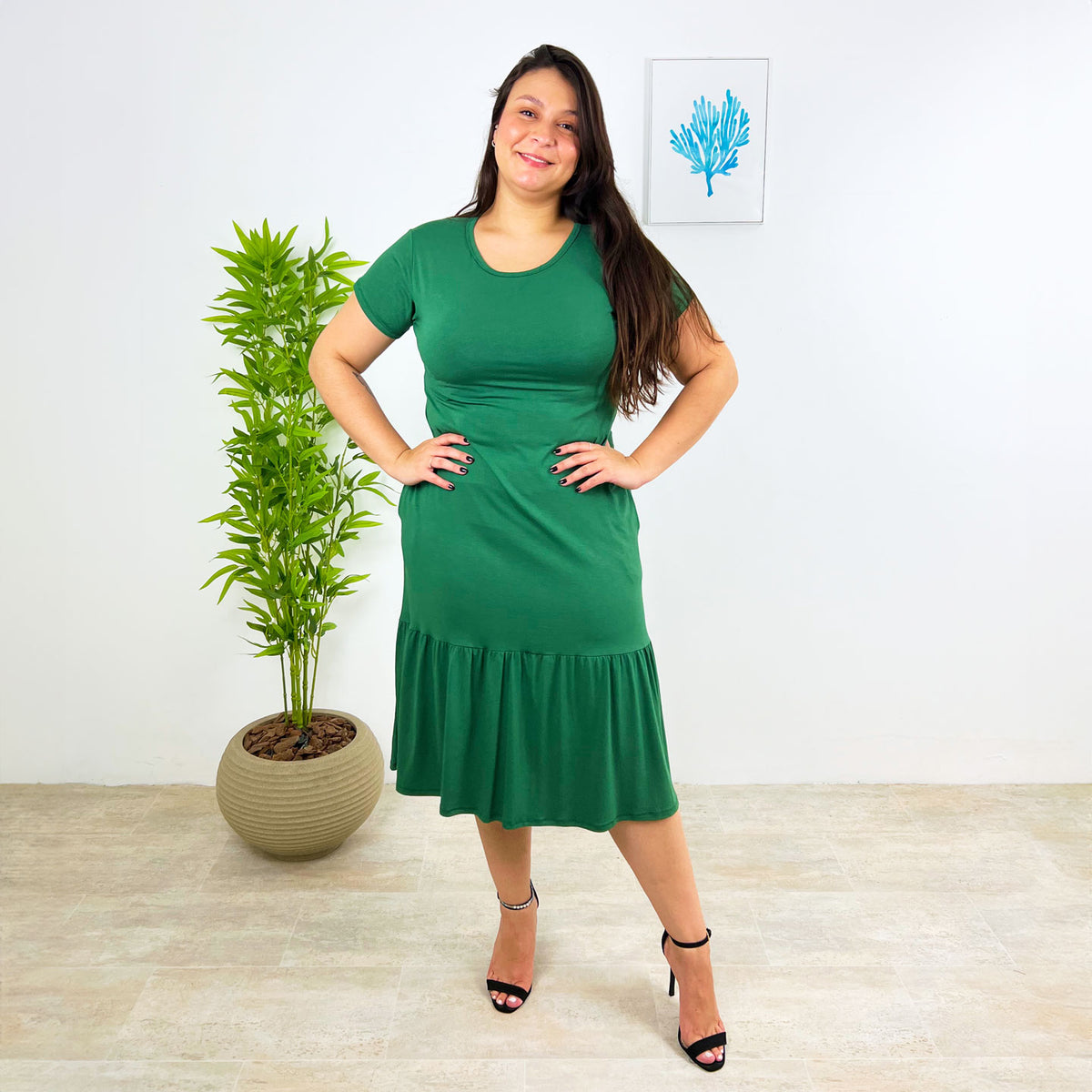 Vestido Visco QUINTANA Babado