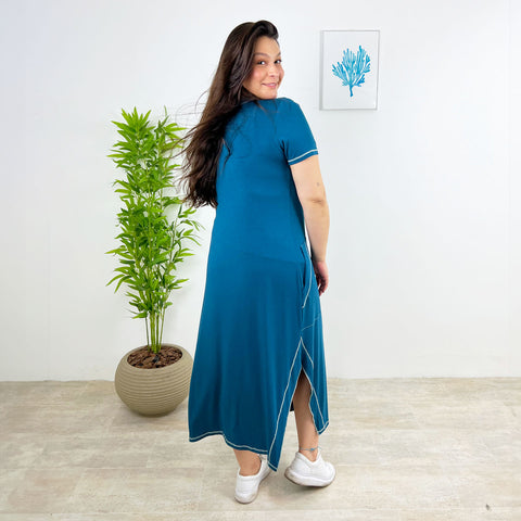 Vestido Visco Sampel Pespontado