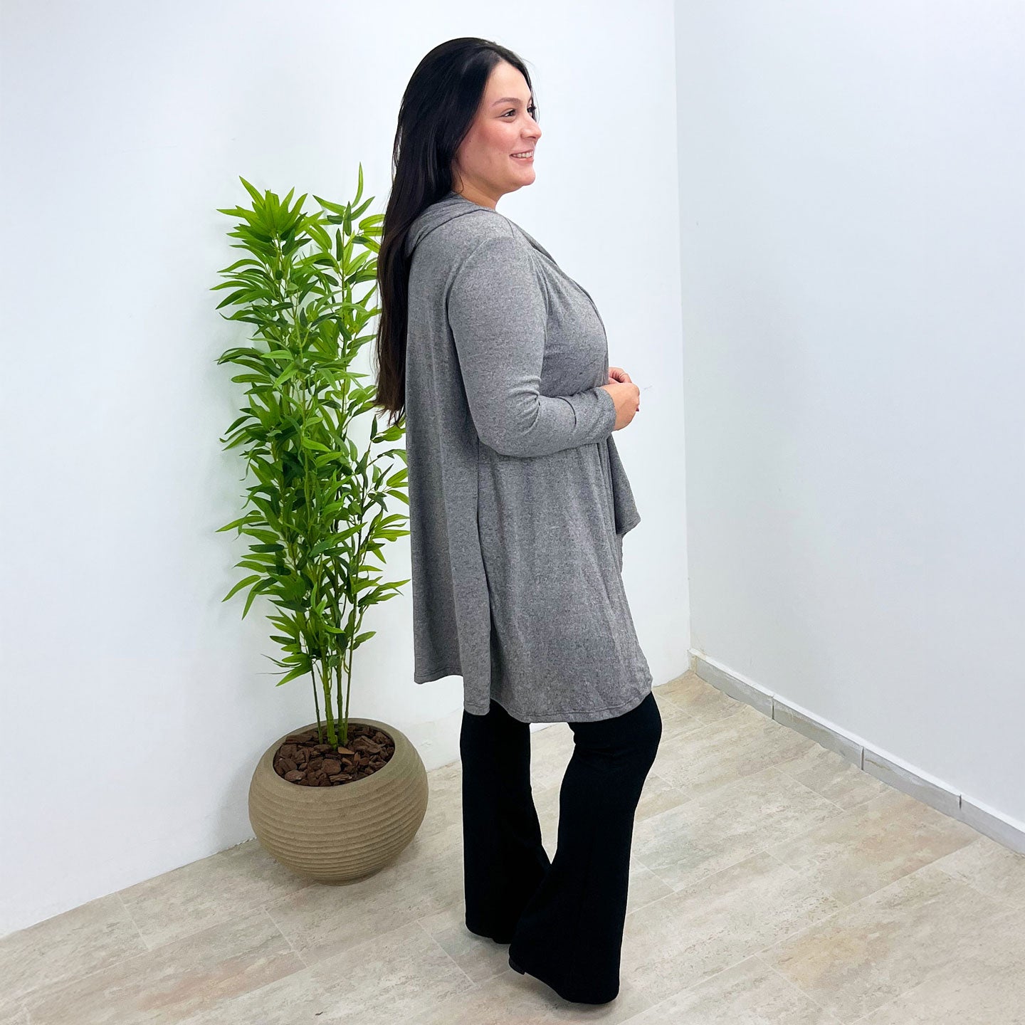Cardigã Lãnzinha Com Ponta
